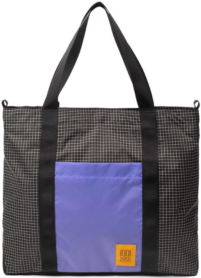 Mountain Essential Tote - grid / very peri 1