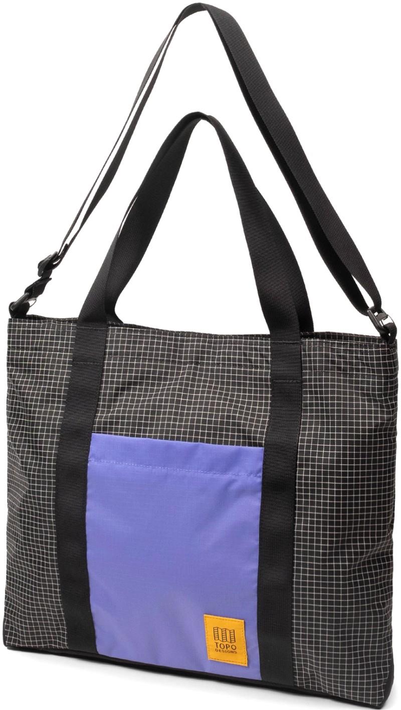 Mountain Essential Tote - grid / very peri 1