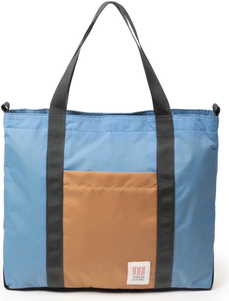 Mountain Essential Tote - river blue / brown oak 1
