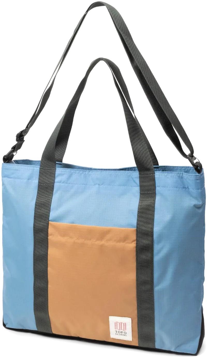 Mountain Essential Tote - river blue / brown oak 1