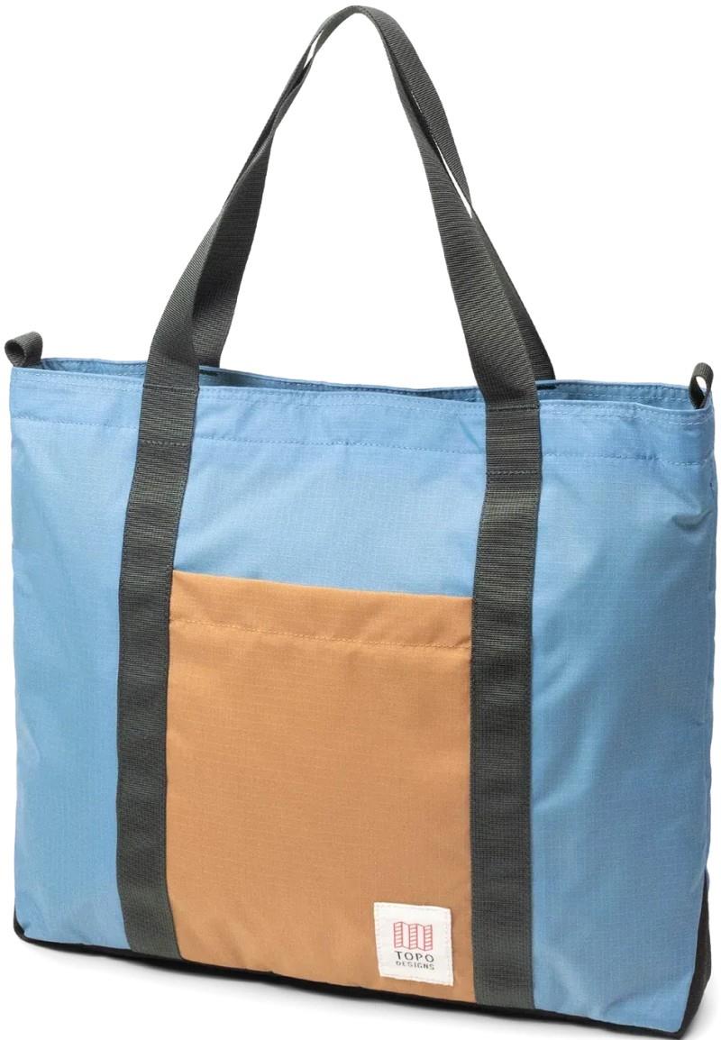 Mountain Essential Tote - river blue / brown oak 1