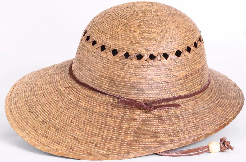 Laurel Lattice Sun Hat - straw 1