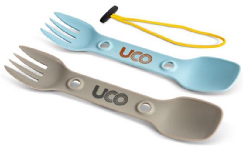 Utility Spork with Tether - 2 Pack - Stone Blue / Sand 1