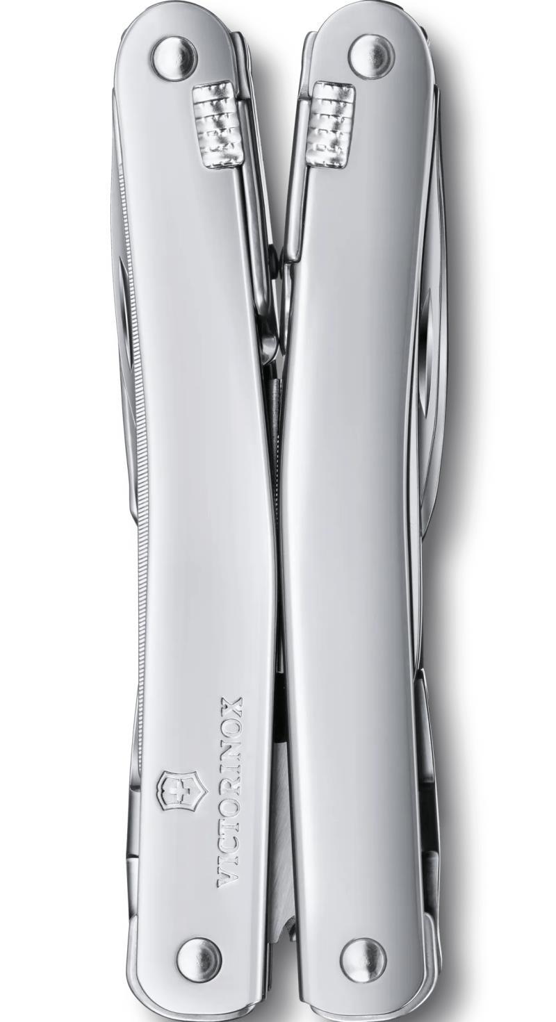 Swiss Tool Spirit X w/ Leather Pouch - silver 1