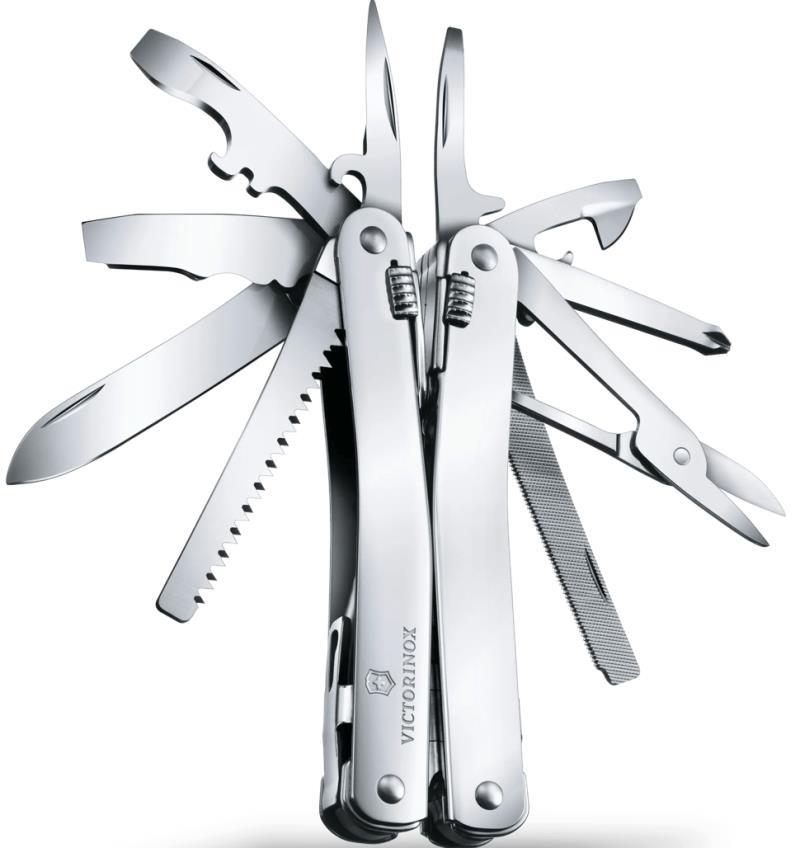 Swiss Tool Spirit X w/ Leather Pouch - silver 1