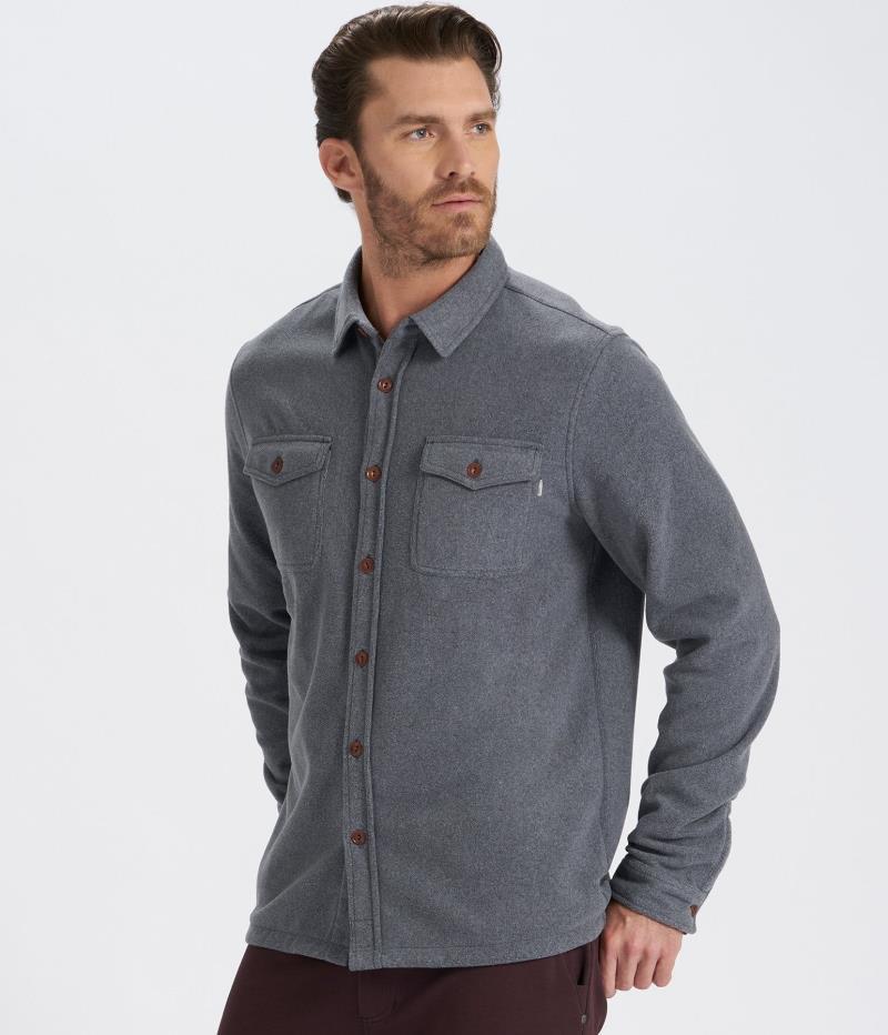 Aspen Shirt Jacket - Mens - heather grey 1