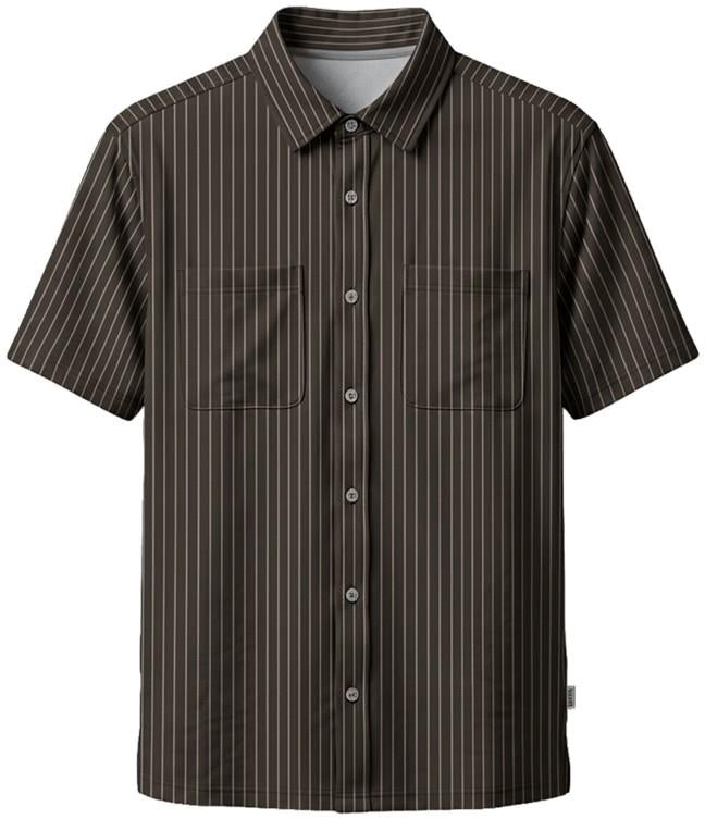 Bridge Relaxed Button Down SS - Mens - cacao stripe 1