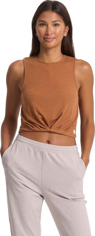 Cove High Neck Tank - Womens - Dark Palo Santo Heather 1