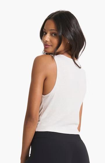 Cove High Neck Tank - Womens - White Heather 2