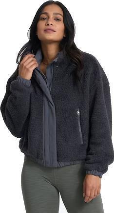 Cozy Sherpa Jacket - Womens - Charcoal 1