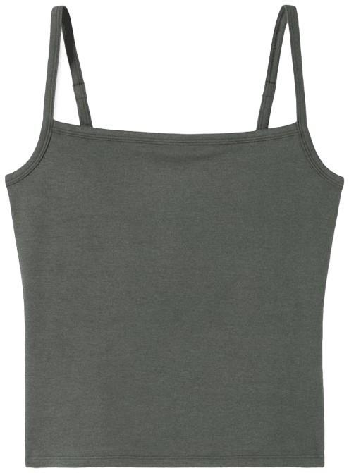 Elevation Square Neck Cami - Womens - army heather 1