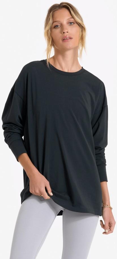 Feather LS Tee - Womens - washed black 1