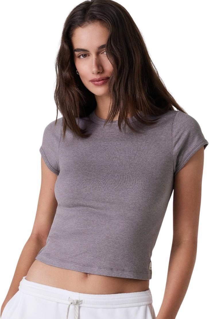Halo Baby Tee - Womens - lunar grey heather 1