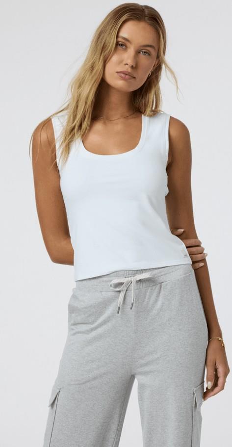 Halo Essential Scoop Tank - Womens - white 1