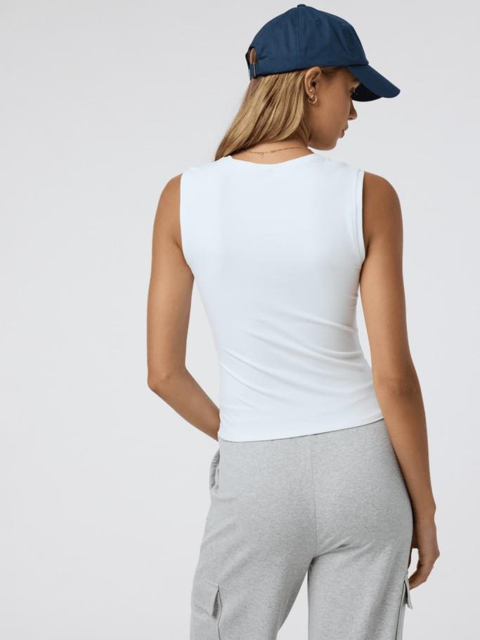 Halo Essential Scoop Tank - Womens - white 1