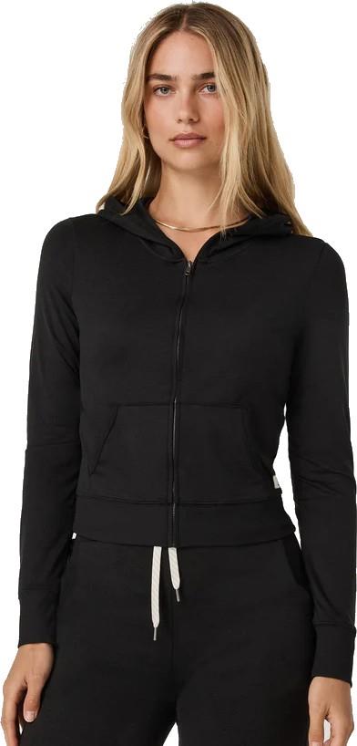 Halo Mini Full Zip Hoodie - Womens - black heather 1