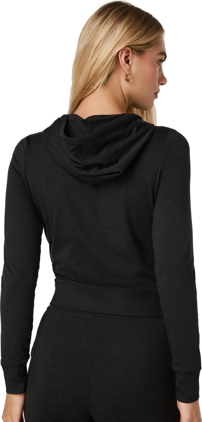 Halo Mini Full Zip Hoodie - Womens - black heather 1