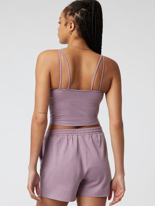 Halo Performance Crop - Womens - Lilac Heather 2