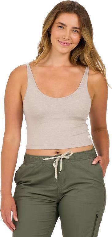 Halo Performance Crop - Womens - Oyster Heather 1