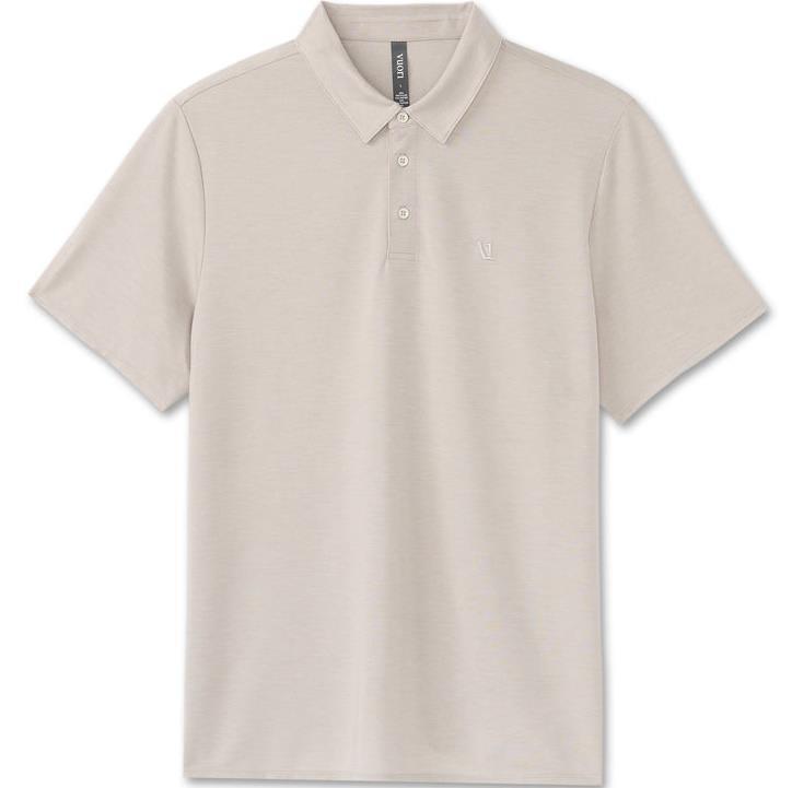Knit Twill Polo - Mens - Beach Sand Heather 1