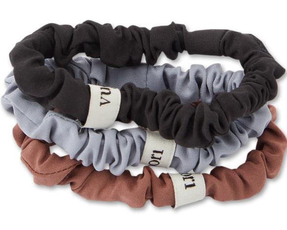 Mini Scrunchy - 3 Pack - Womens - Black / Hazelnut / Flint 1