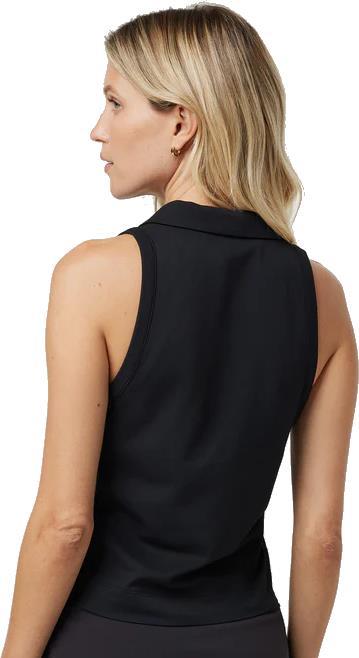 Pique Polo Tank - Womens - Black 2