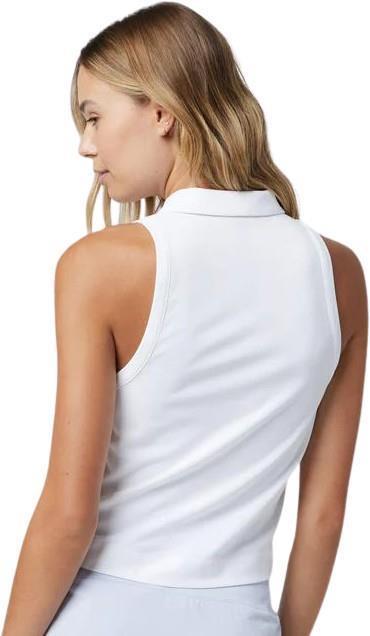 Pique Polo Tank - Womens - White 1