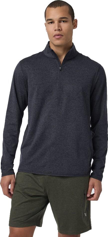 Ponto Half Zip Mock Neck - Mens - charcoal heather 1
