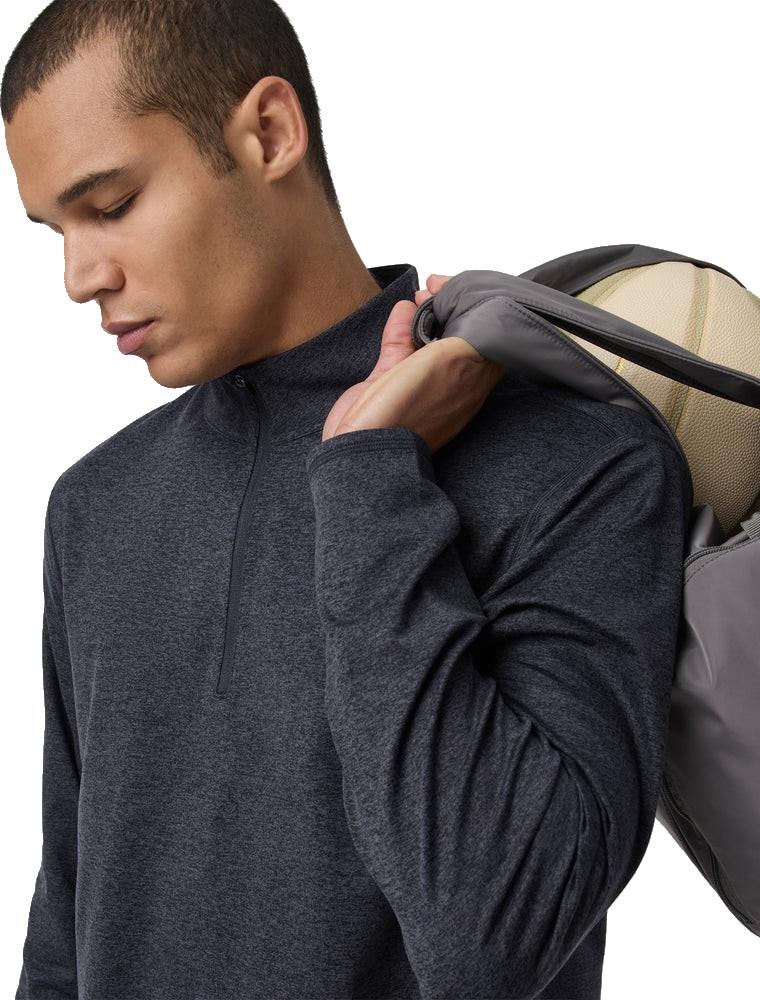 Ponto Half Zip Mock Neck - Mens - charcoal heather 1