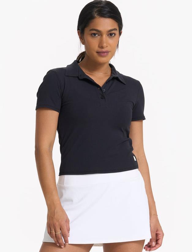 Pose Fitted Polo - Womens - Black 2