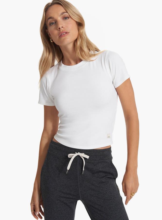 Pose Fitted Tee - Womens - white 1