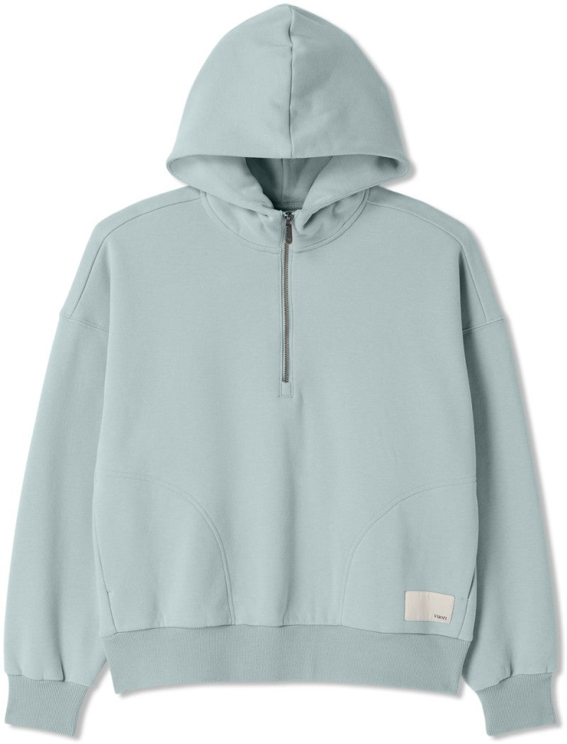 Restore OS Half Zip Hoodie - Womens - blue haze 1