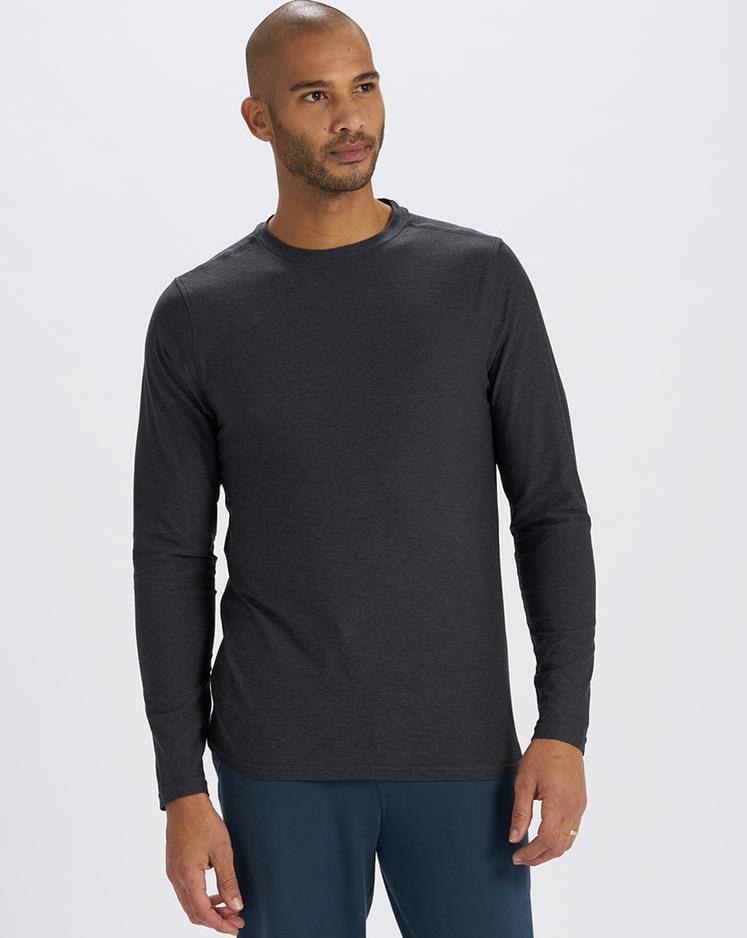 Strato LS Tech Tee - Mens - Charcoal Heather 2