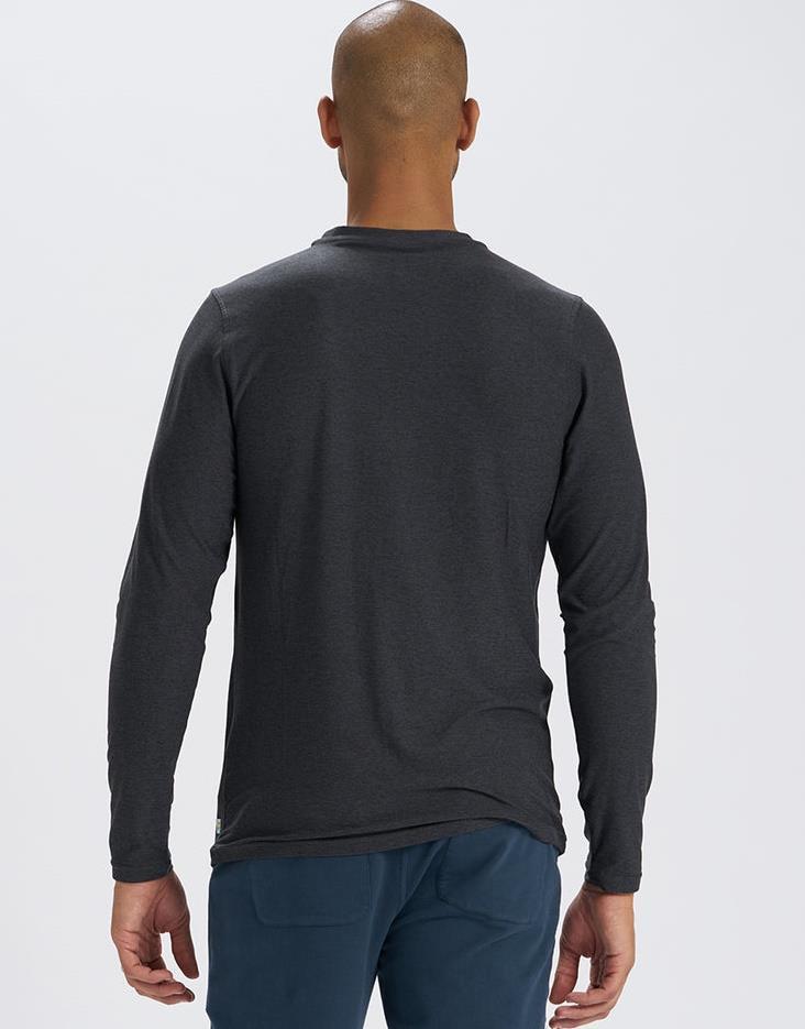 Strato LS Tech Tee - Mens - Charcoal Heather 3