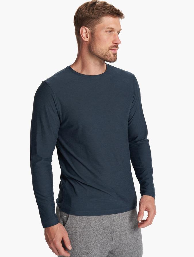 Strato LS Tech Tee - Mens - Navy Heather 3