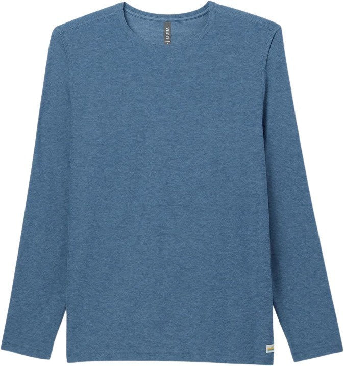 Strato LS Tech Tee - Mens - pool blue heather 1