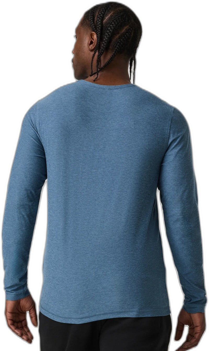 Strato LS Tech Tee - Mens - pool blue heather 1