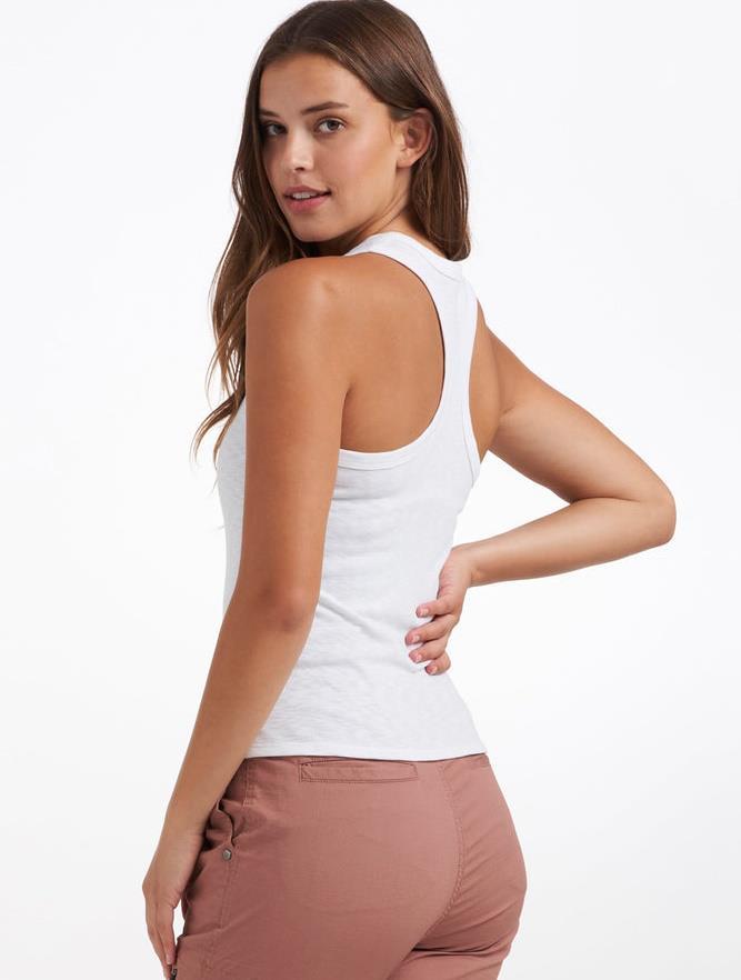 Sunrise High Neck Tank - Womens - White 2