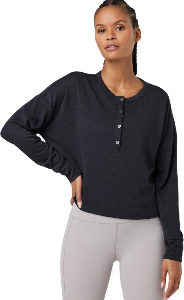 Sunrise Oversized LS Henley - Womens - black 1