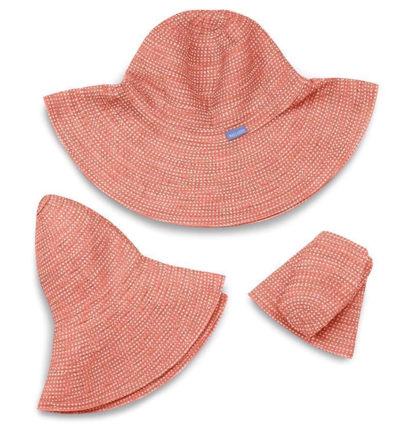 Scrunchie Hat - Womens - Coral / White Dots 3
