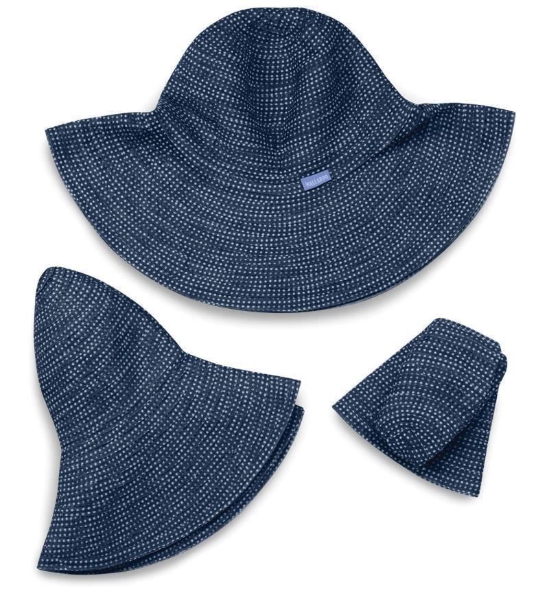 Scrunchie Hat - Womens - Navy / White Dots 3