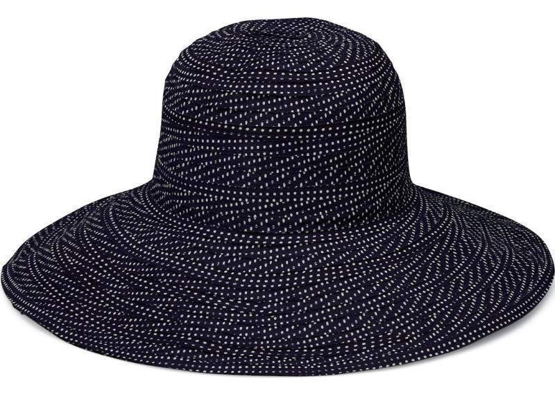 Scrunchie Hat - Womens - black / white dots 1
