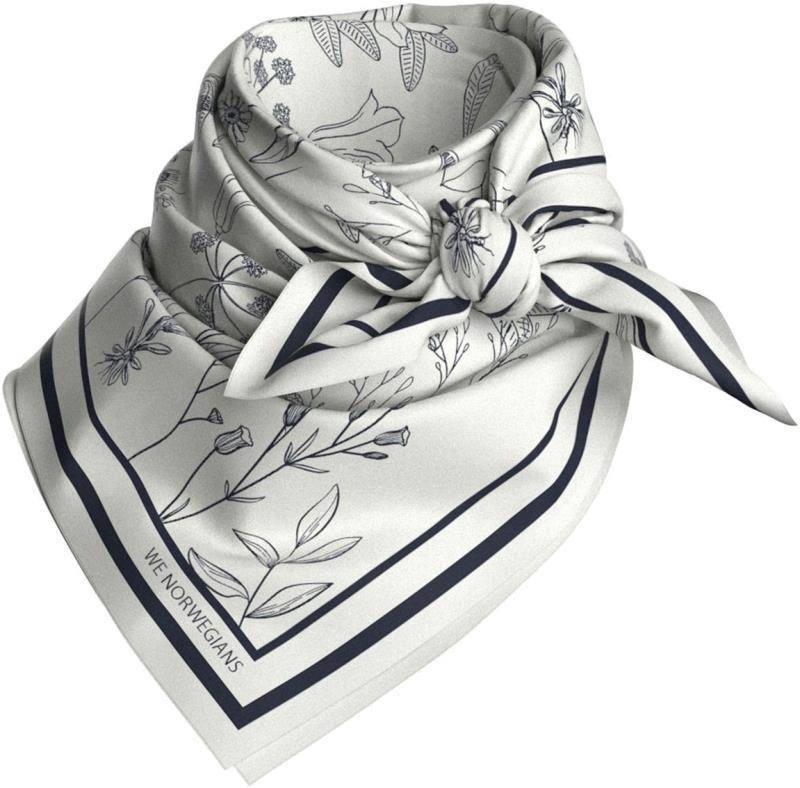 Alps Silk Scarf - Womens - off white 1