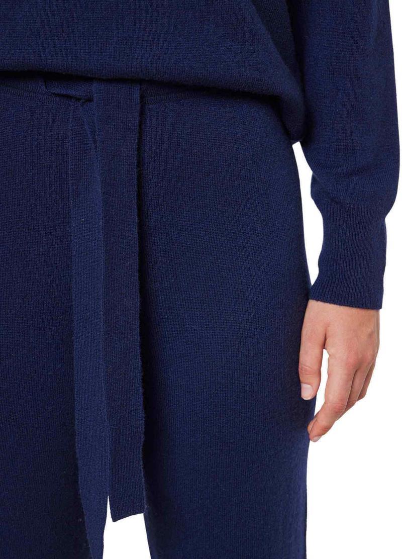 Blefjell Cashmere Pants - Womens - navy blue 1