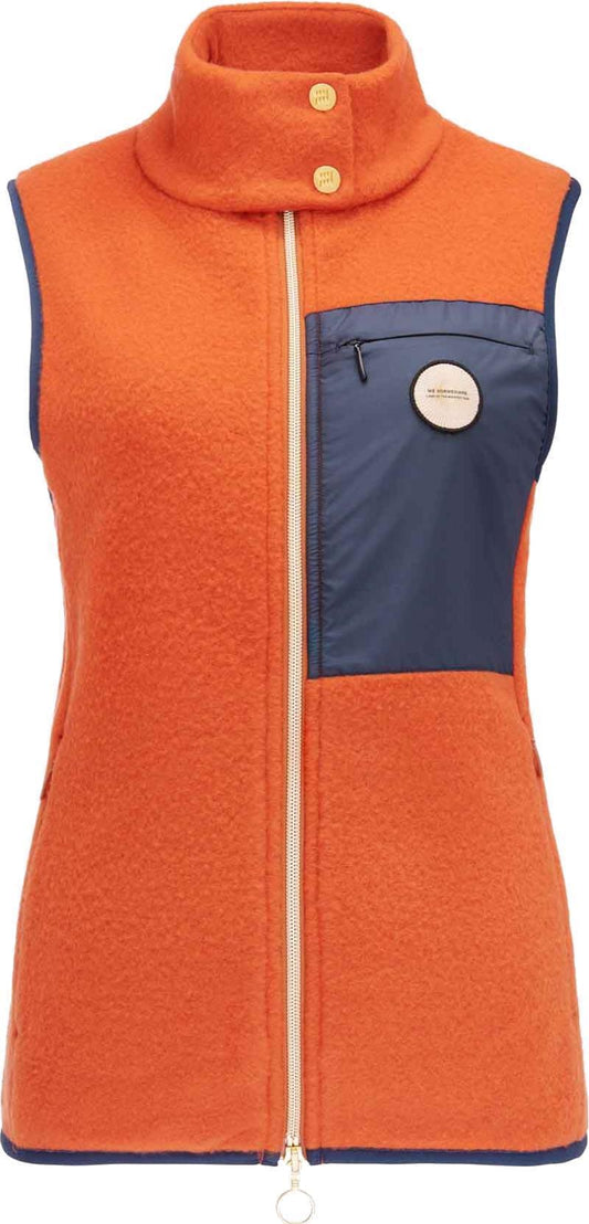Fonna Wool Fleece Vest - Womens - orange 1
