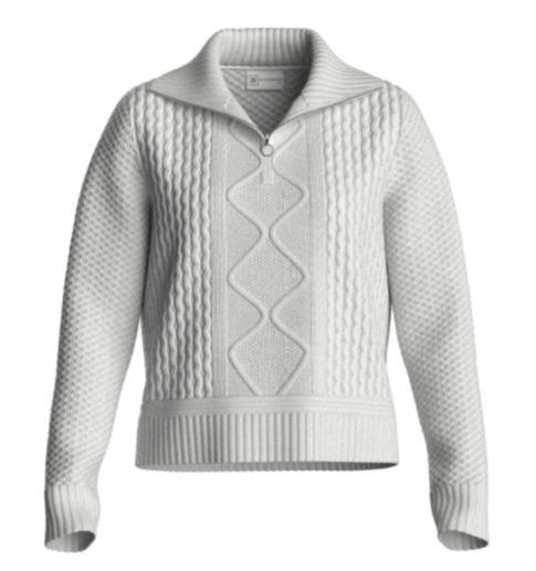 Kvitholmen Zip Up Sweater - Womens - bright white 1
