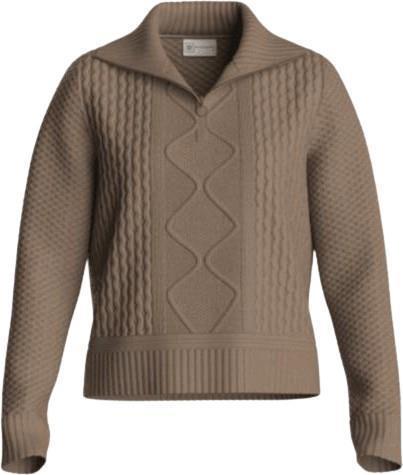 Kvitholmen Zip Up Sweater - Womens - camel 1