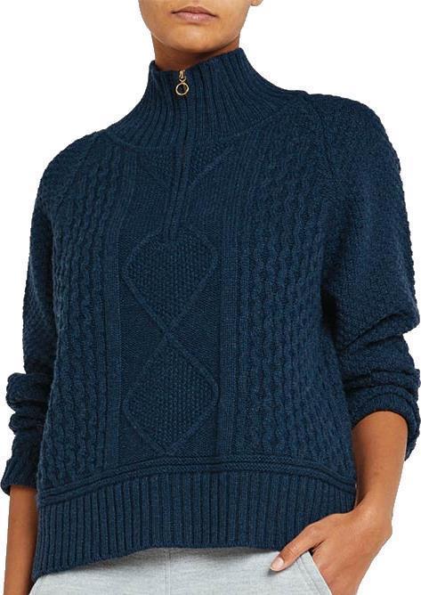 Kvitholmen Zip Up Sweater - Womens - navy blue 1