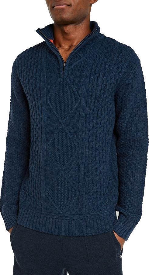 Kvittholmen Zip Up Sweater - Mens - Navy Blue 3