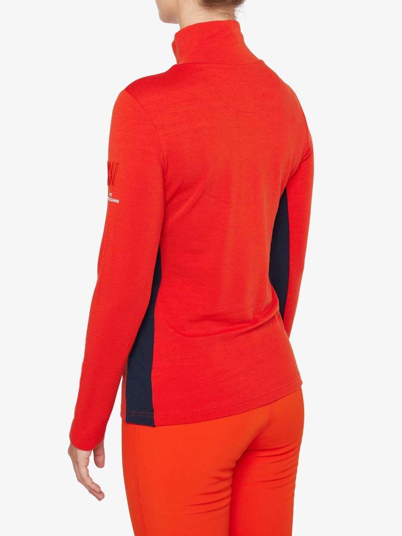 Ski 1/4 Zip - Womens - flame 1